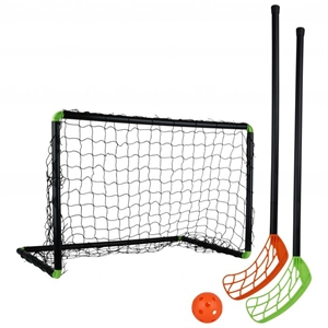 Børnepakken: 60 cm. stave og 40x60 cm. mål - Stiga Player 60 - Floorball sæt med 1 mål, 1 bold og 2 stave